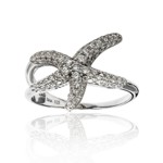 Sideways Starfish Cubic Zirconia Ring Sideways Starfish Cubic Zirconia Ring